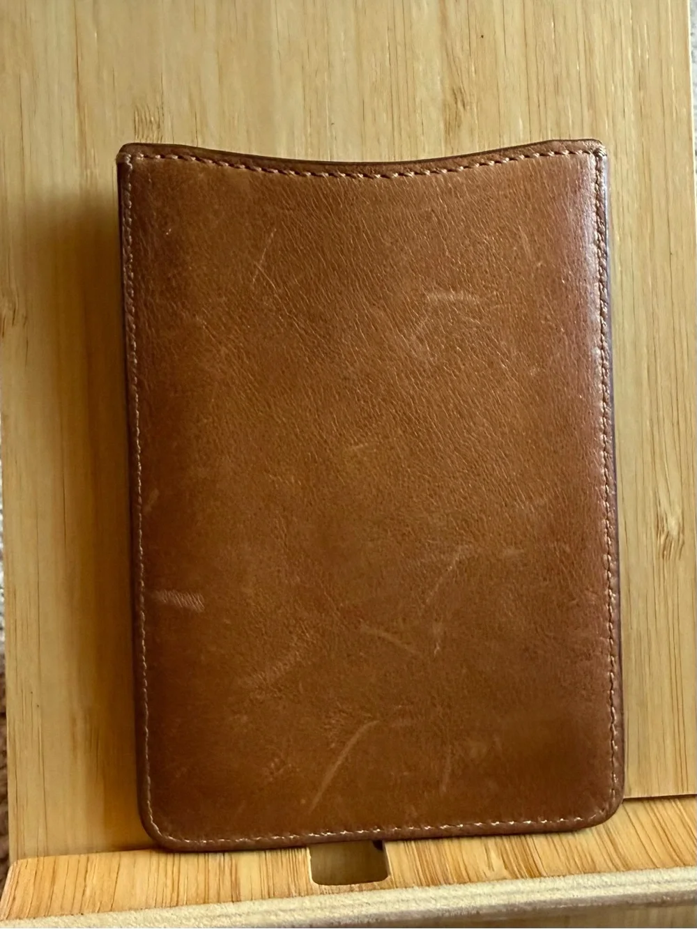 Coach leather card